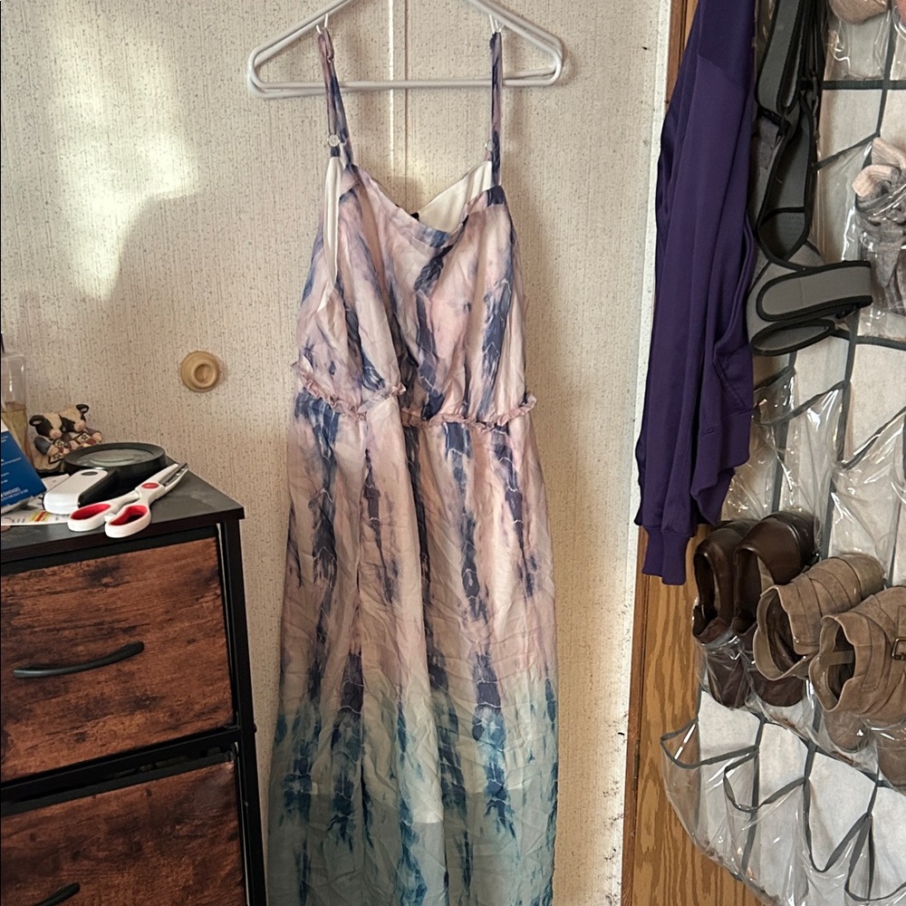 BloomChic Pastel Tie-Dye Maxi Dress